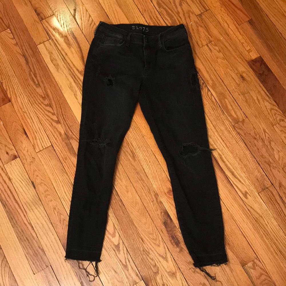 Zara Black Ripped Jeans